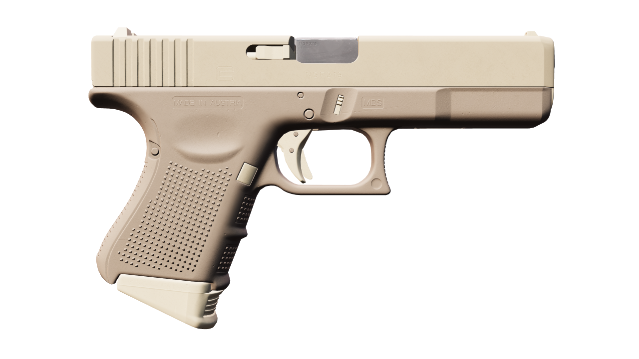 Back view of Glock-18 | Sand Dune