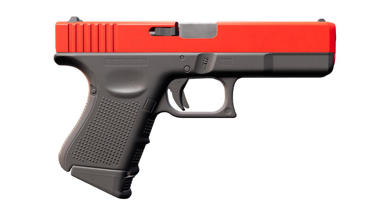 Back view of Glock-18 | Candy Apple