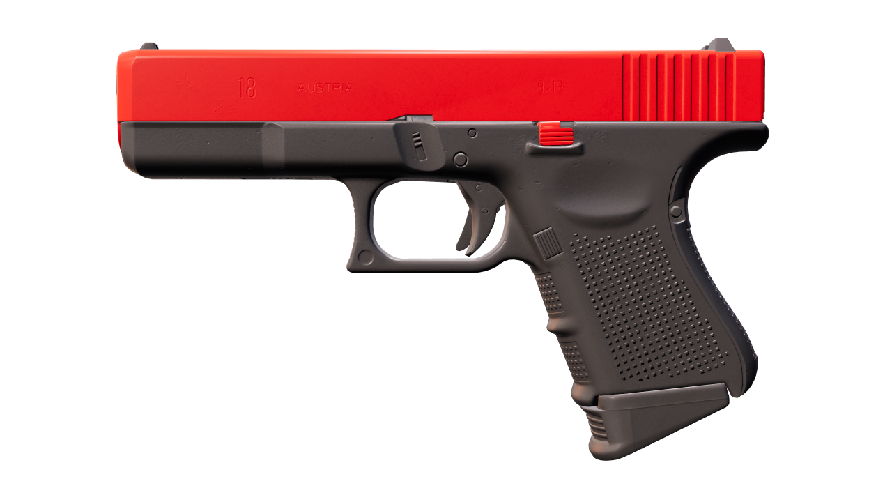 Front view of Glock-18 | Candy Apple