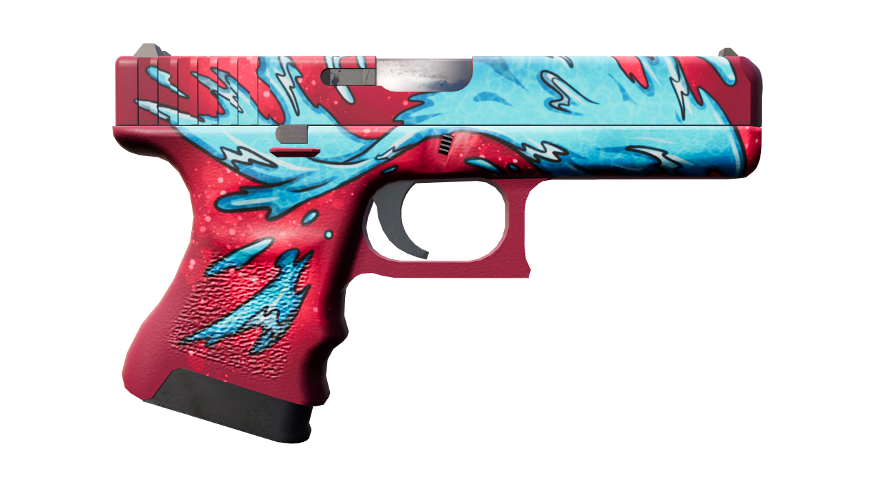 Back view of Glock-18 | Water Elemental