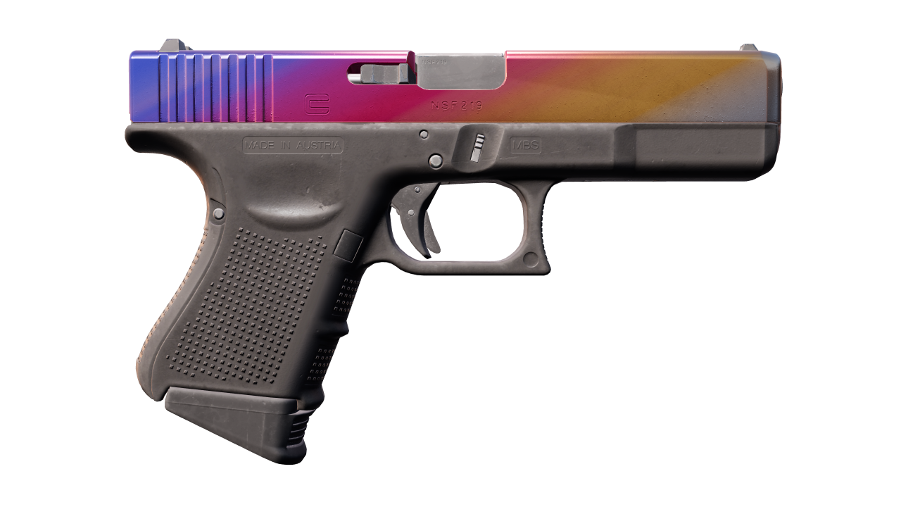 Back view of Glock-18 | Fade
