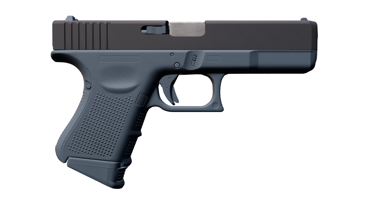 Back view of Glock-18 | Night
