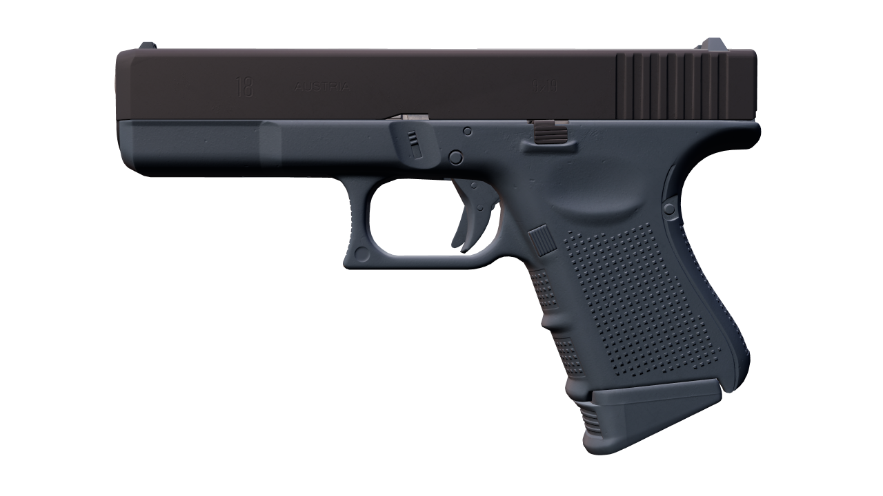 Front view of Glock-18 | Night