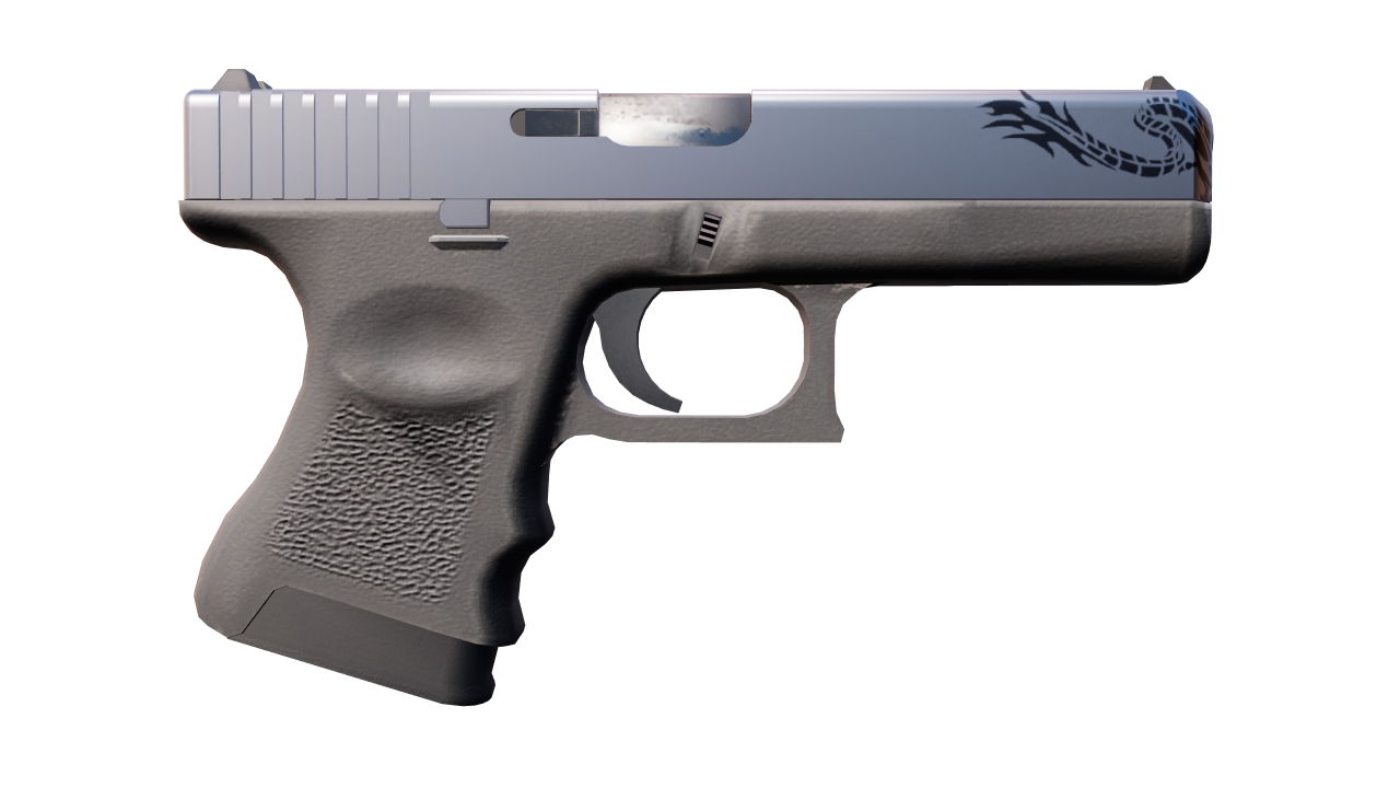 Back view of Glock-18 | Dragon Tattoo