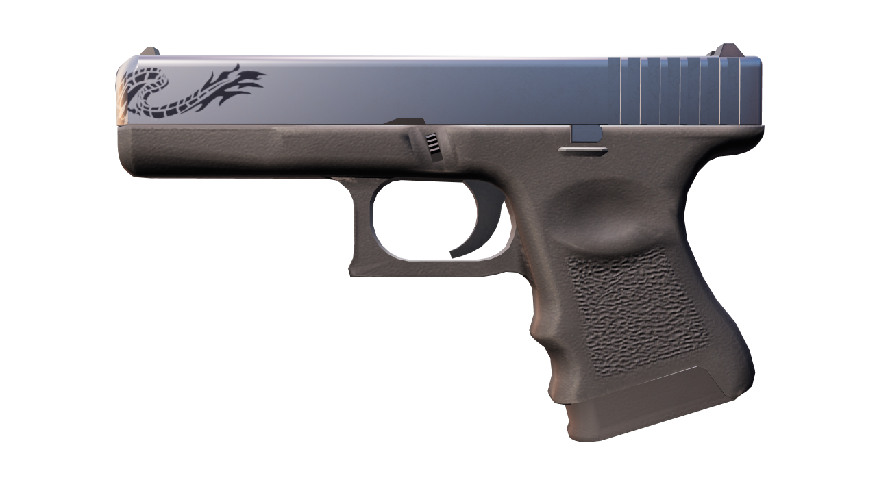 Front view of Glock-18 | Dragon Tattoo