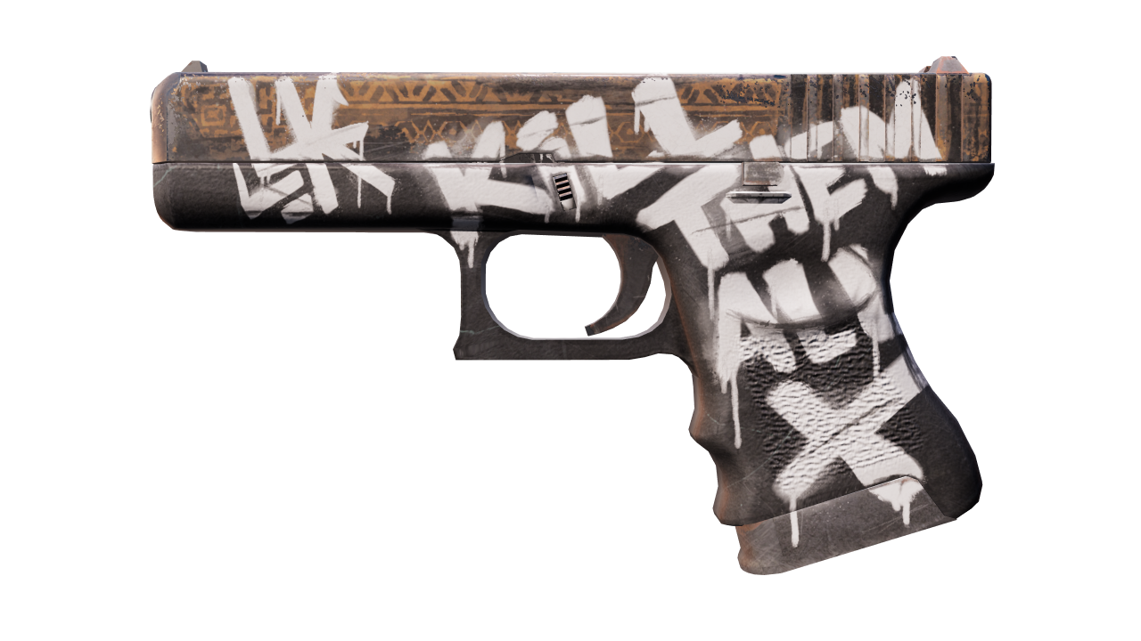Front view of Glock-18 | Wasteland Rebel