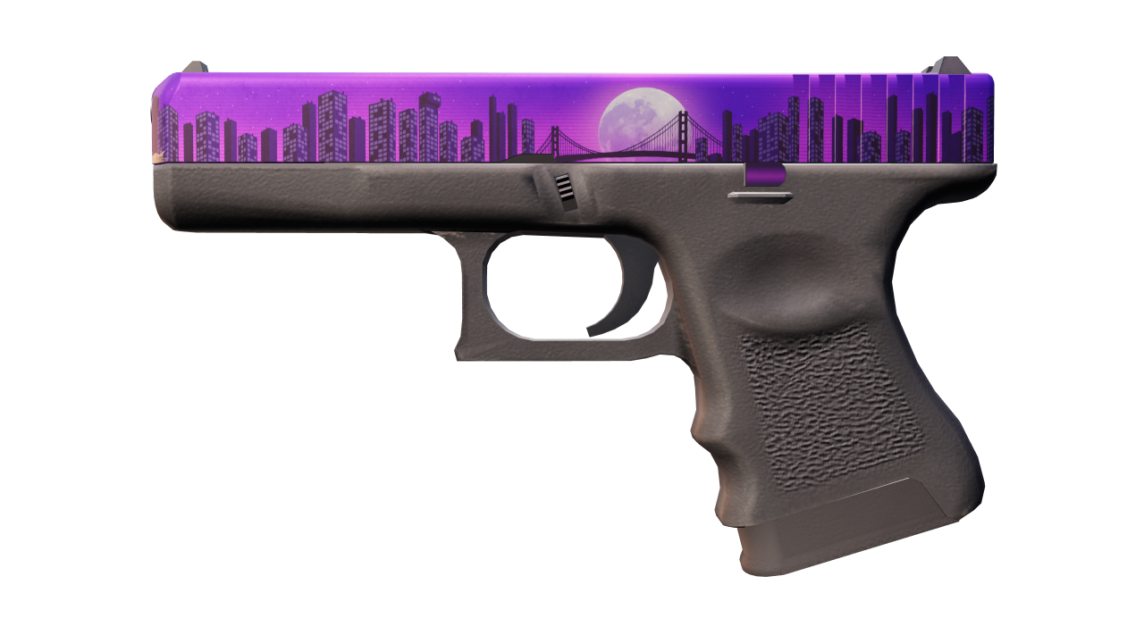 Front view of Glock-18 | Moonrise