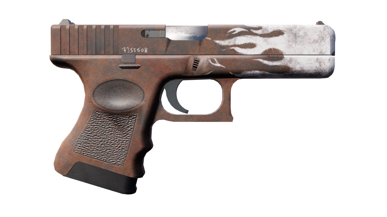 Back view of Glock-18 | Oxide Blaze