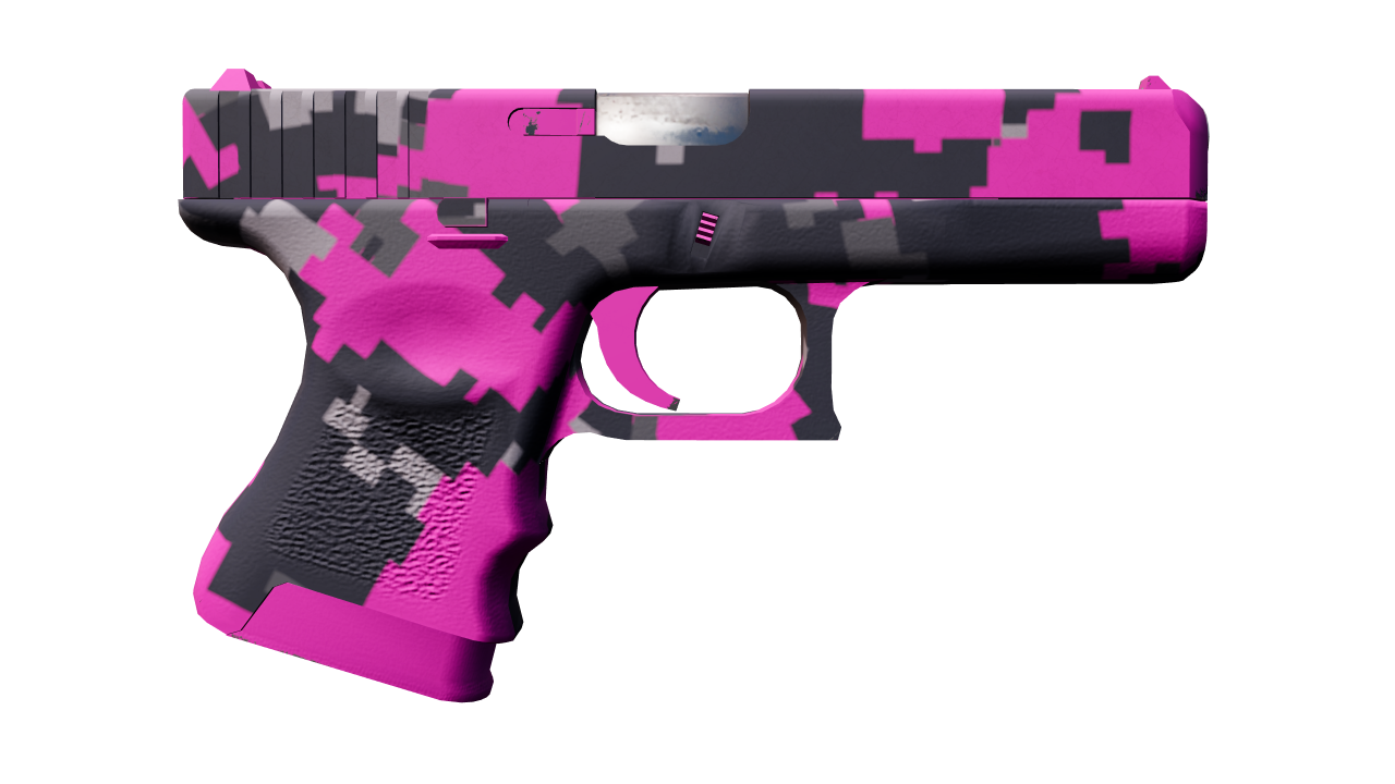 Back view of Glock-18 | Pink DDPAT