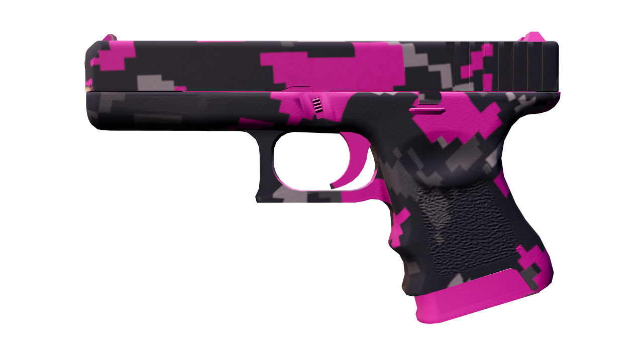 Front view of Glock-18 | Pink DDPAT