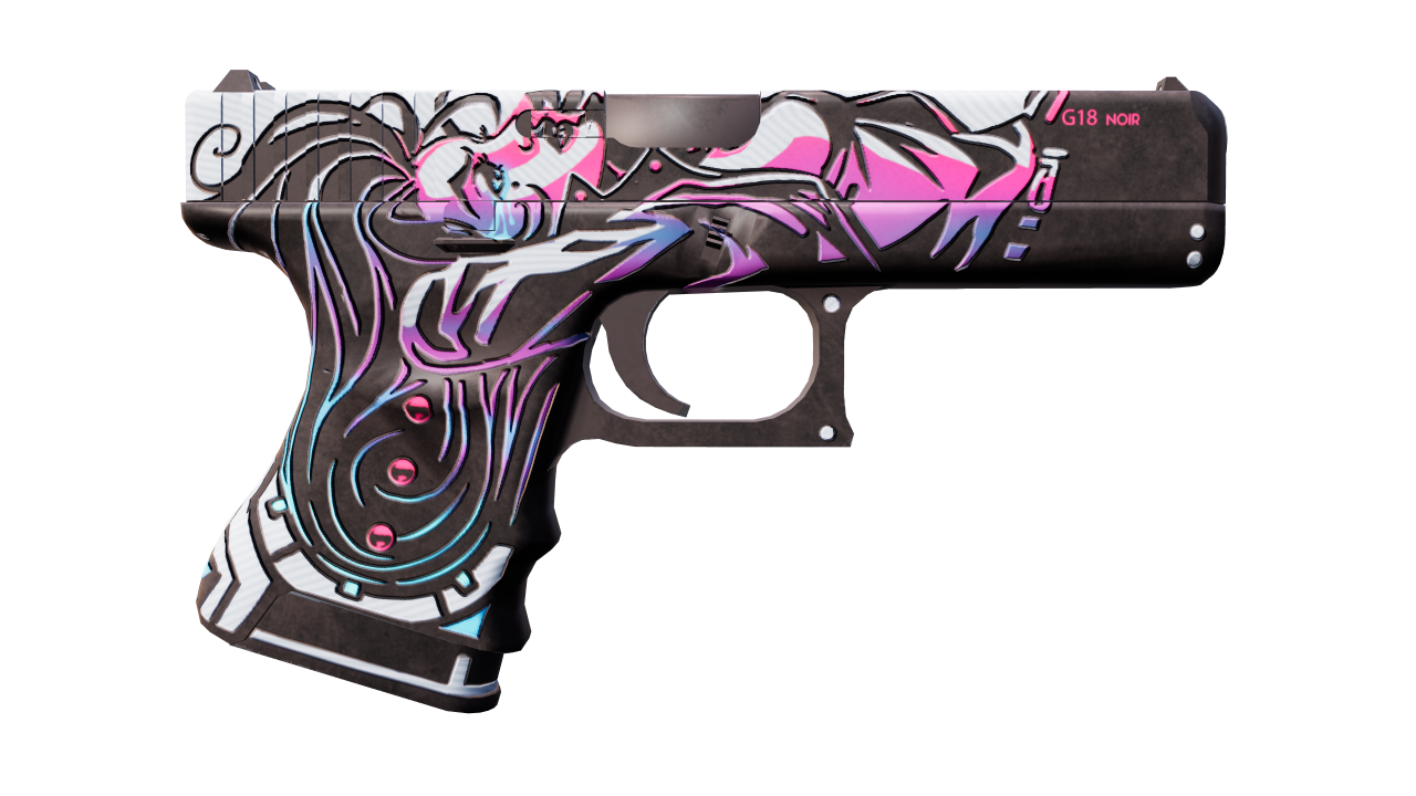 Back view of Glock-18 | Neo-Noir