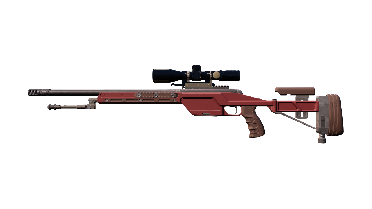 Front view of SSG 08 | Red Stone