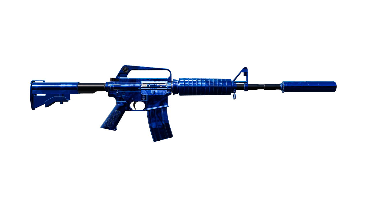 Back view of M4A1-S | Blue Phosphor