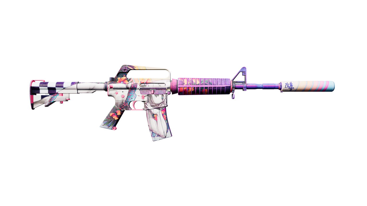 Back view of M4A1-S | Vaporwave