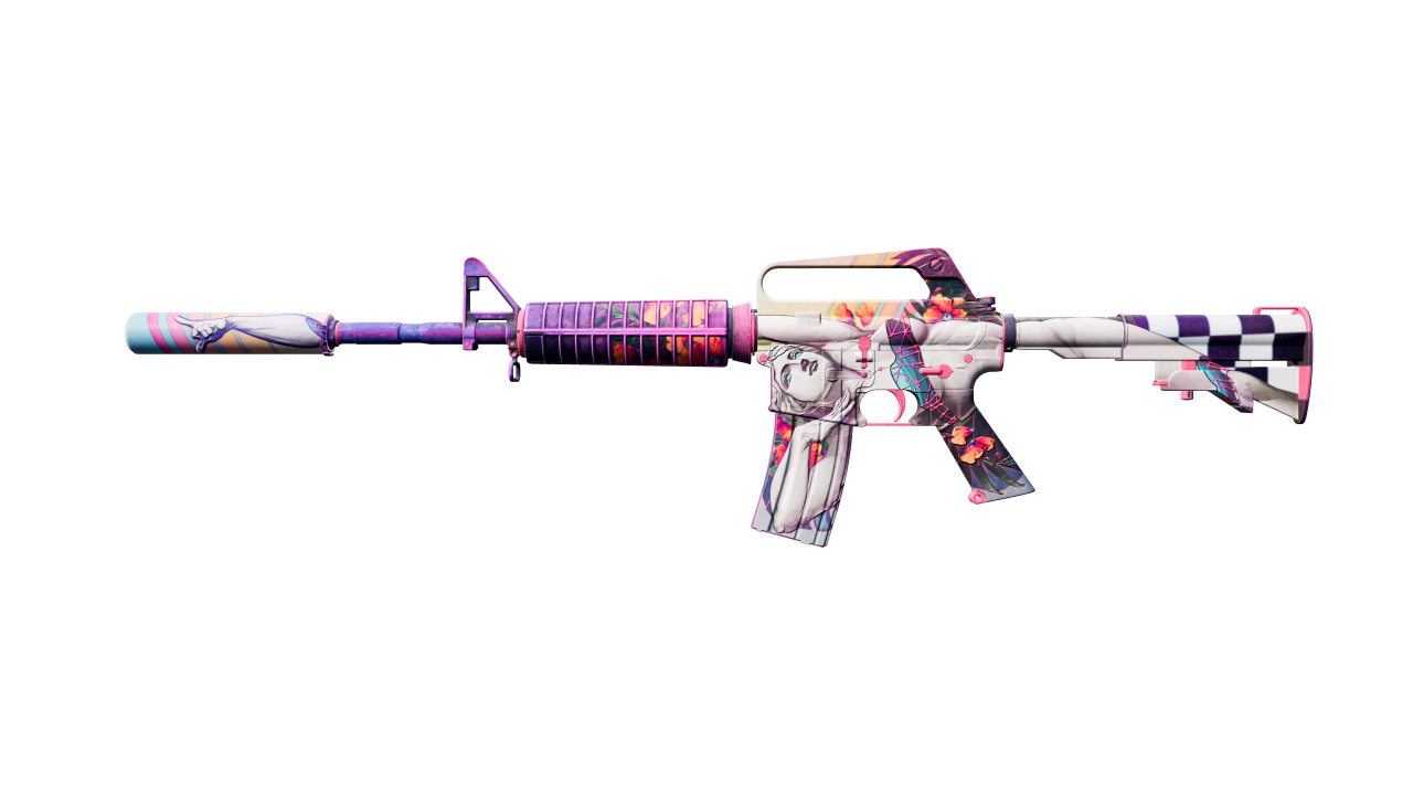 Front view of M4A1-S | Vaporwave