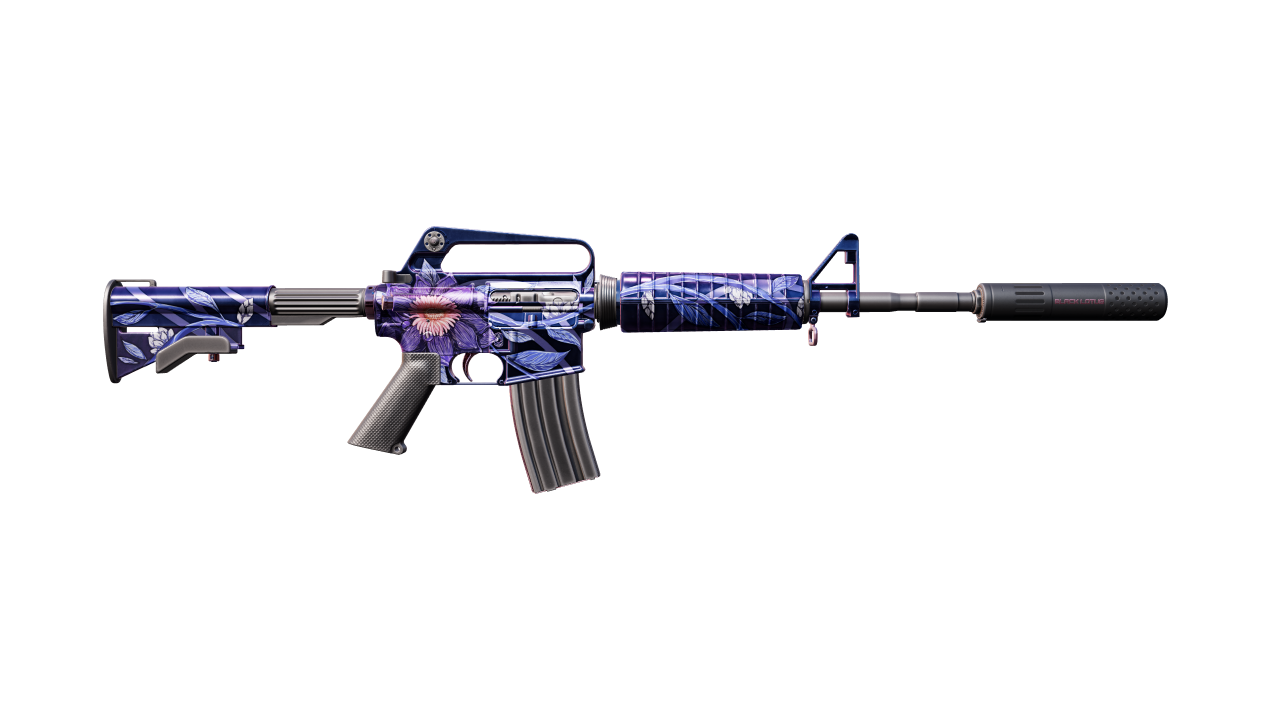 Back view of M4A1-S | Black Lotus
