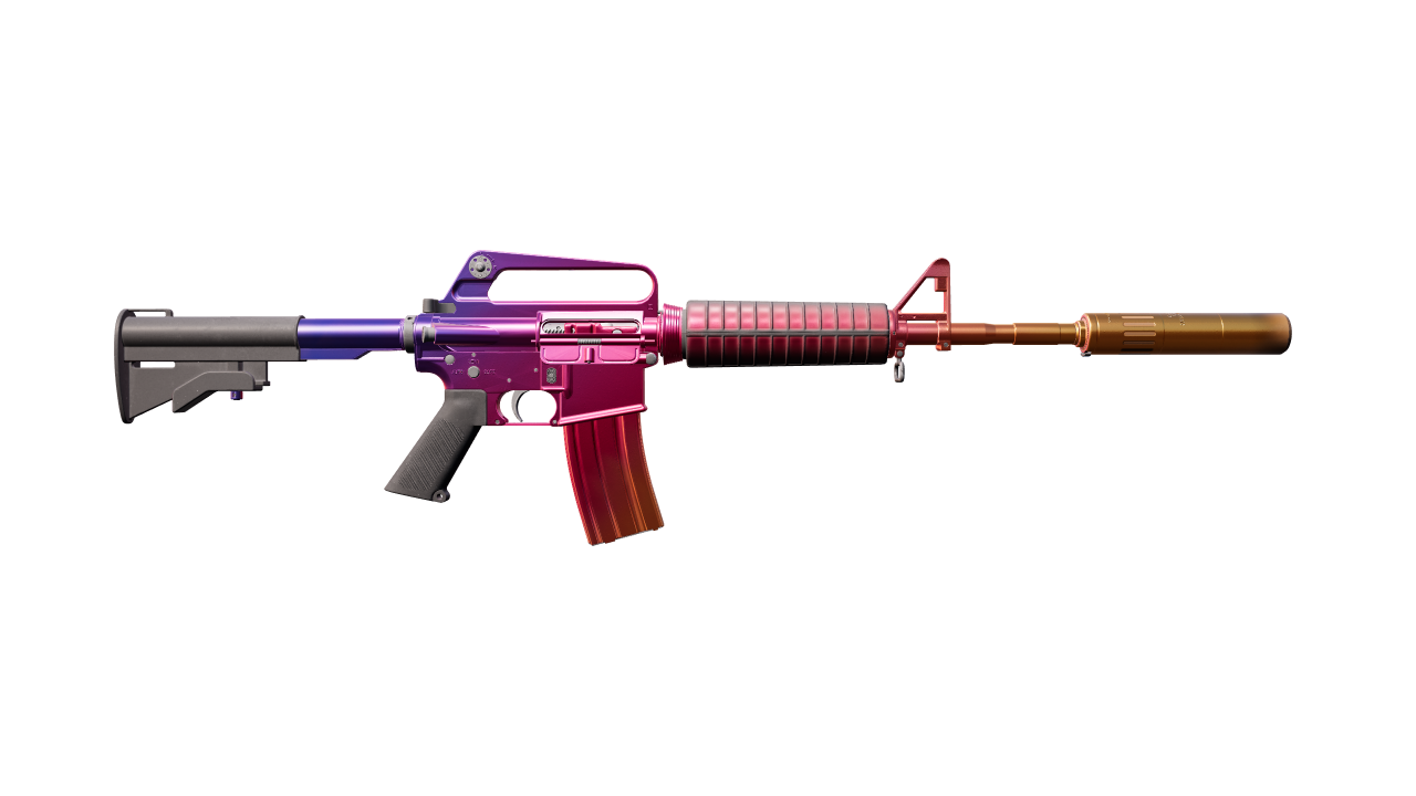 Back view of M4A1-S | Fade