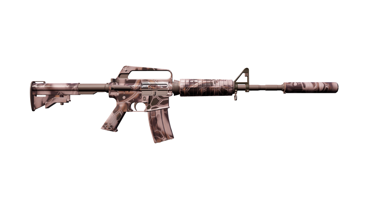 Back view of M4A1-S | Rose Hex