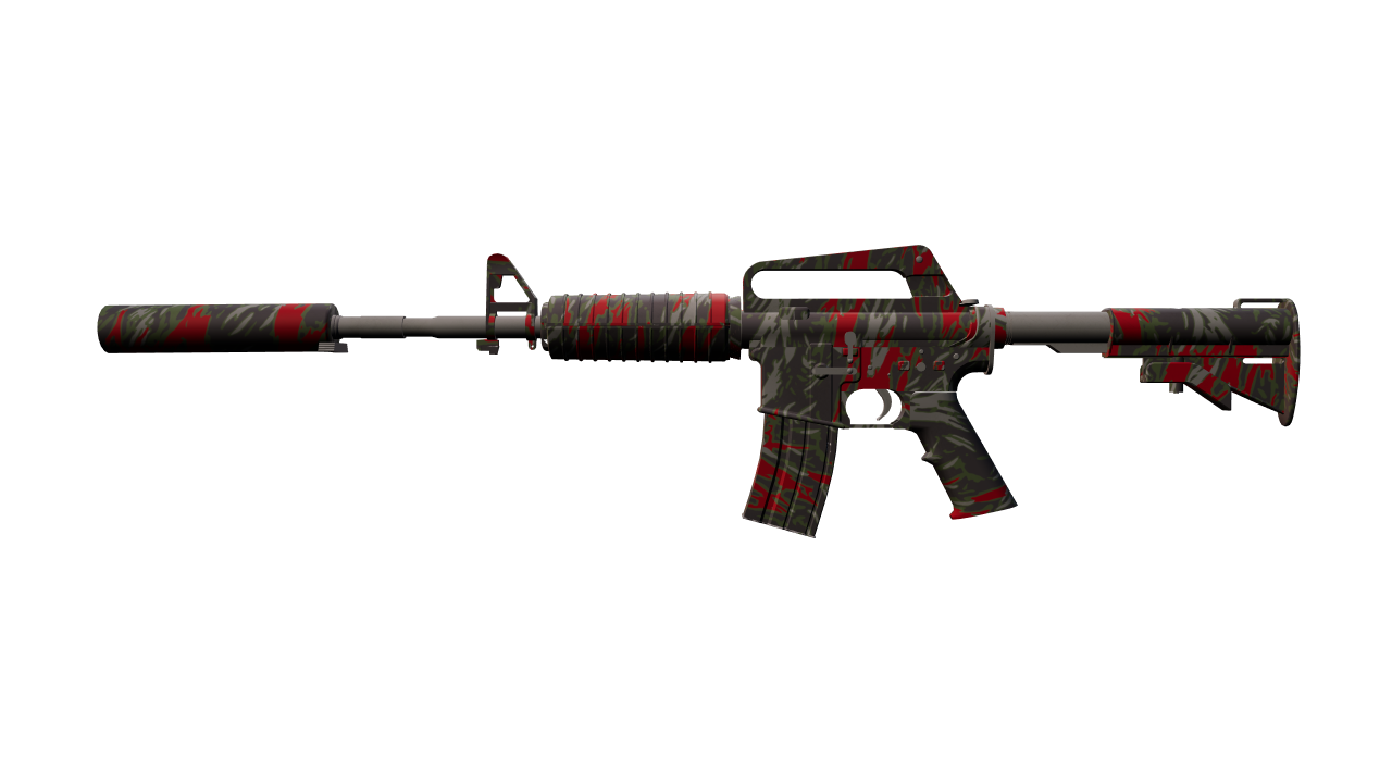 Front view of M4A1-S | Blood Tiger