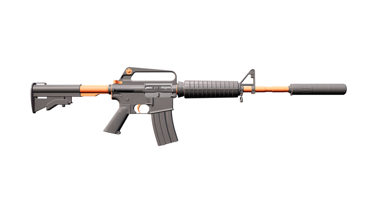 Back view of M4A1-S | Nitro