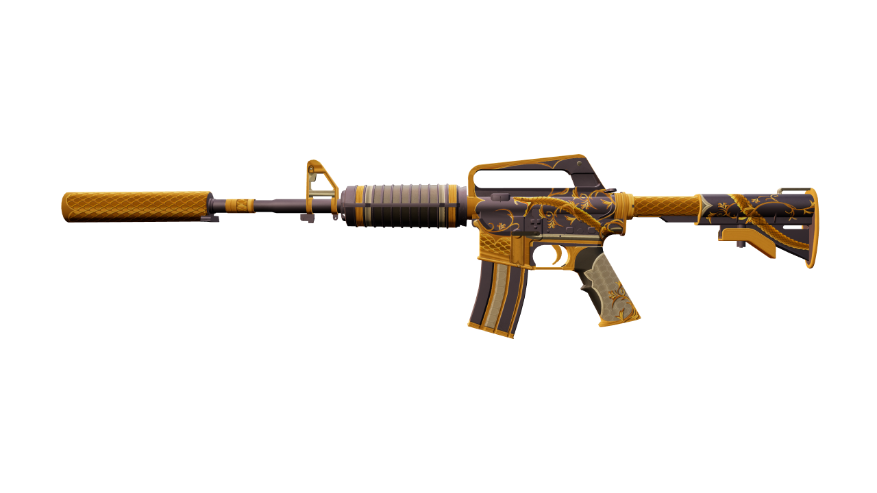 Front view of M4A1-S | Golden Coil