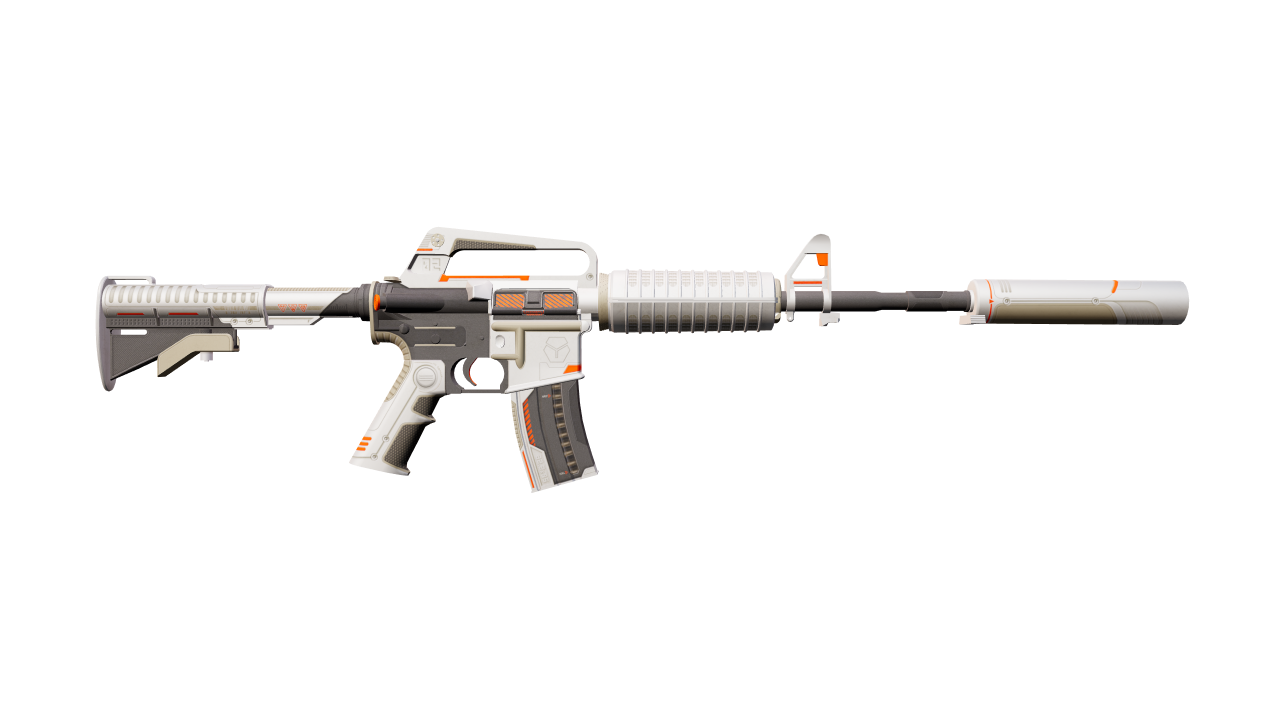 Back view of M4A1-S | Mecha Industries