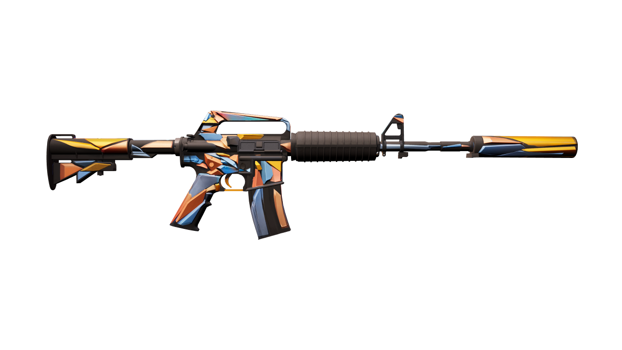 Back view of M4A1-S | Leaded Glass