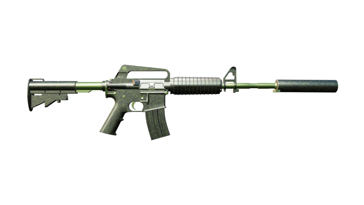 Back view of M4A1-S | Moss Quartz