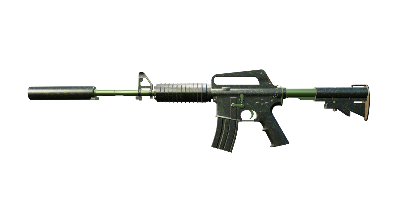 Front view of M4A1-S | Moss Quartz
