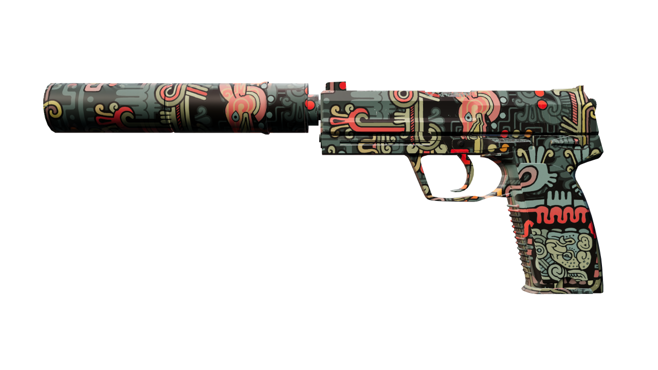Front view of USP-S | Ancient Visions