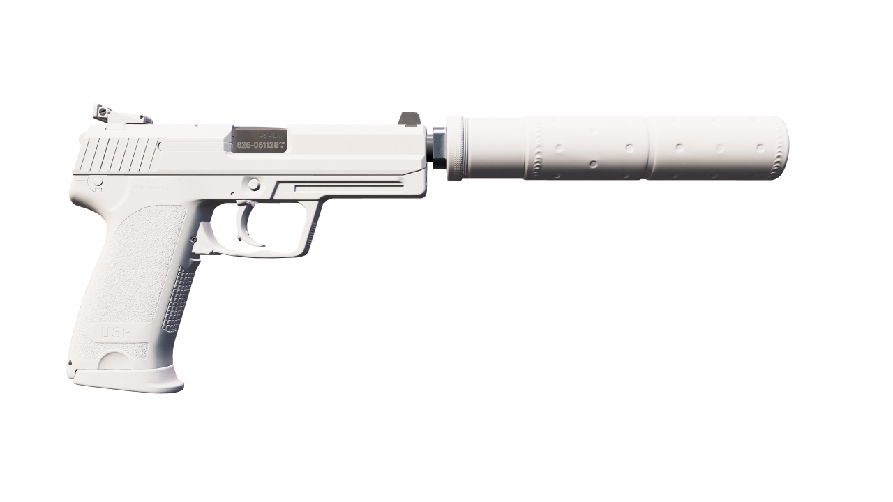 Back view of USP-S | Whiteout