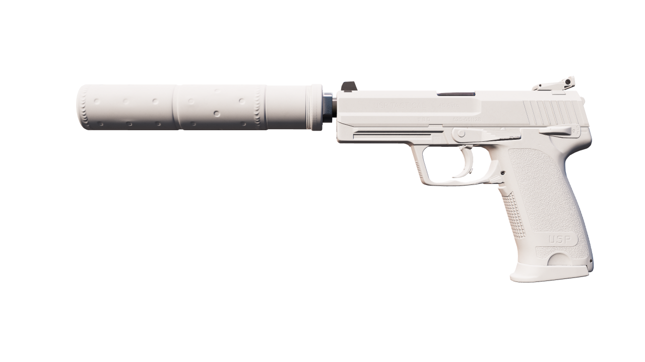 Front view of USP-S | Whiteout