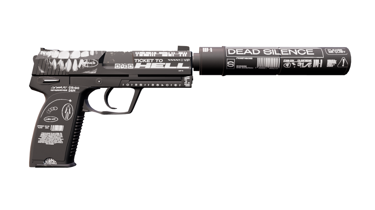 Back view of USP-S | Ticket to Hell