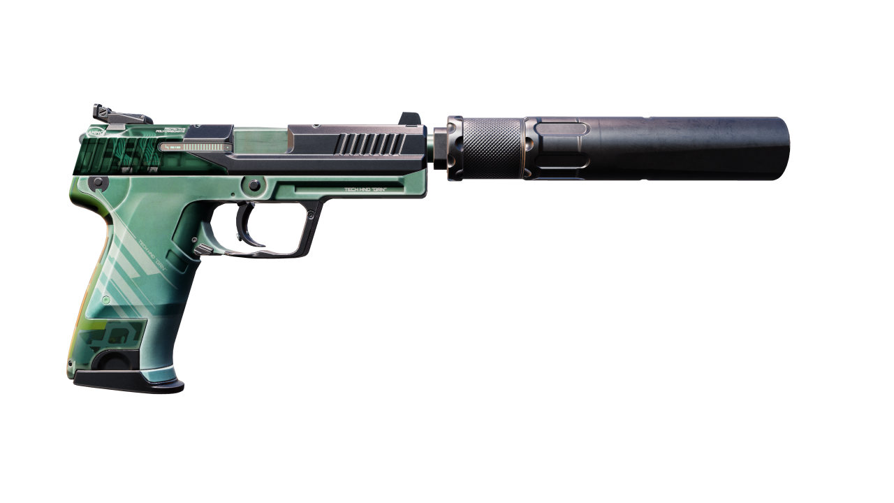 Back view of USP-S | PC-GRN