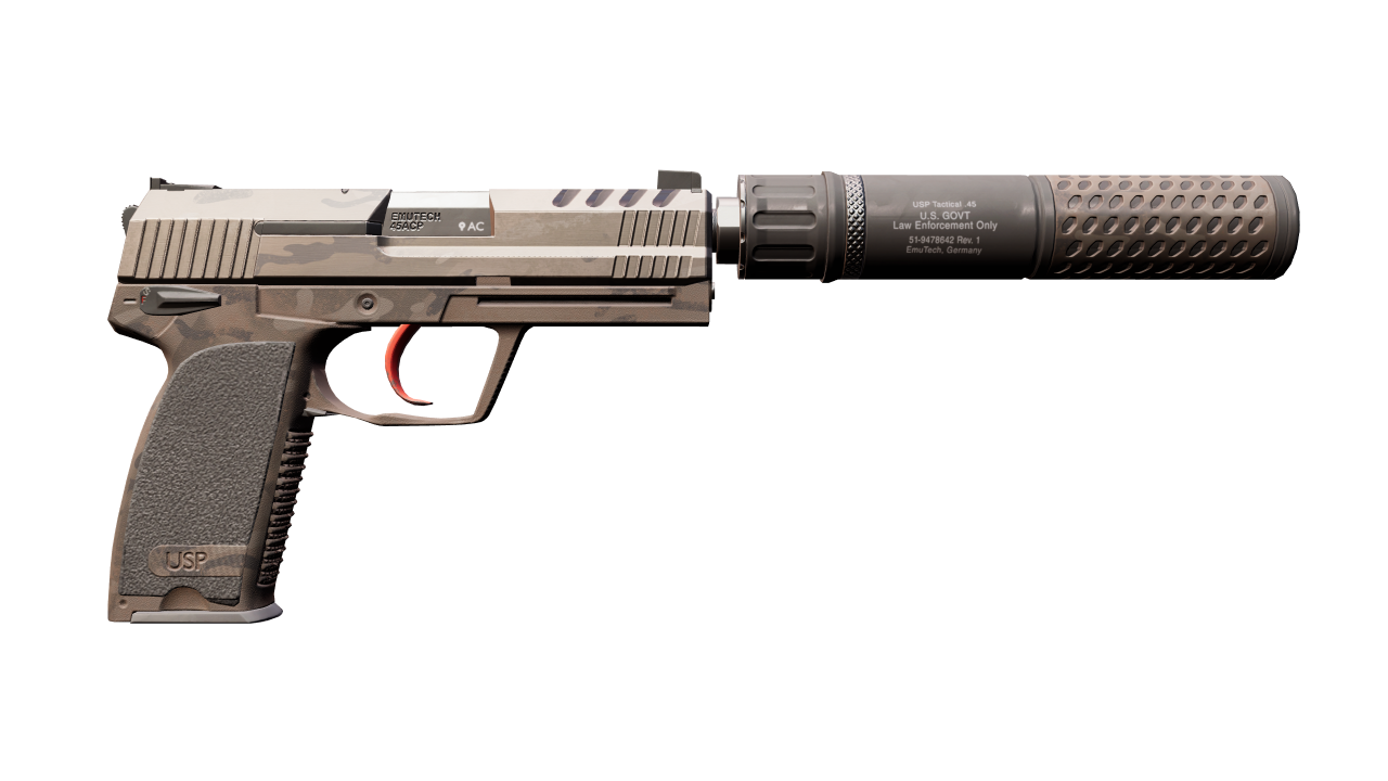 Back view of USP-S | Desert Tactical