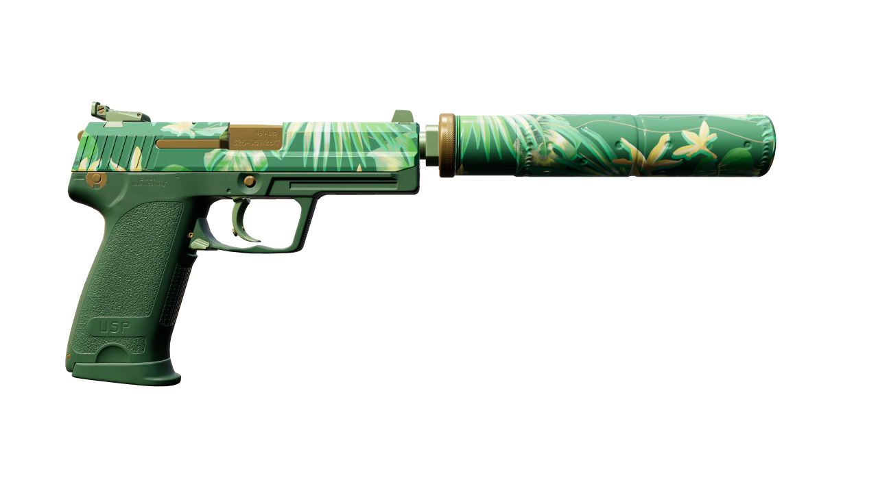 Back view of USP-S | Tropical Breeze