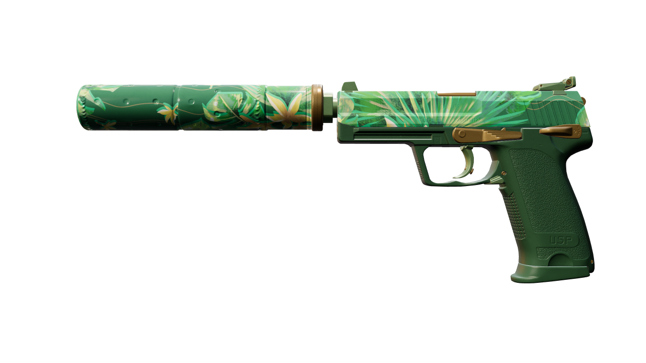 Front view of USP-S | Tropical Breeze