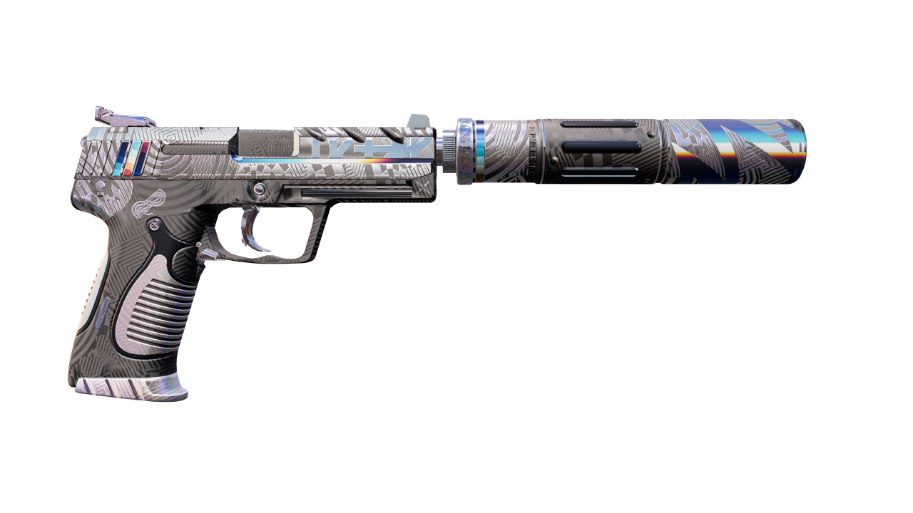 Back view of USP-S | Spiral Glitch