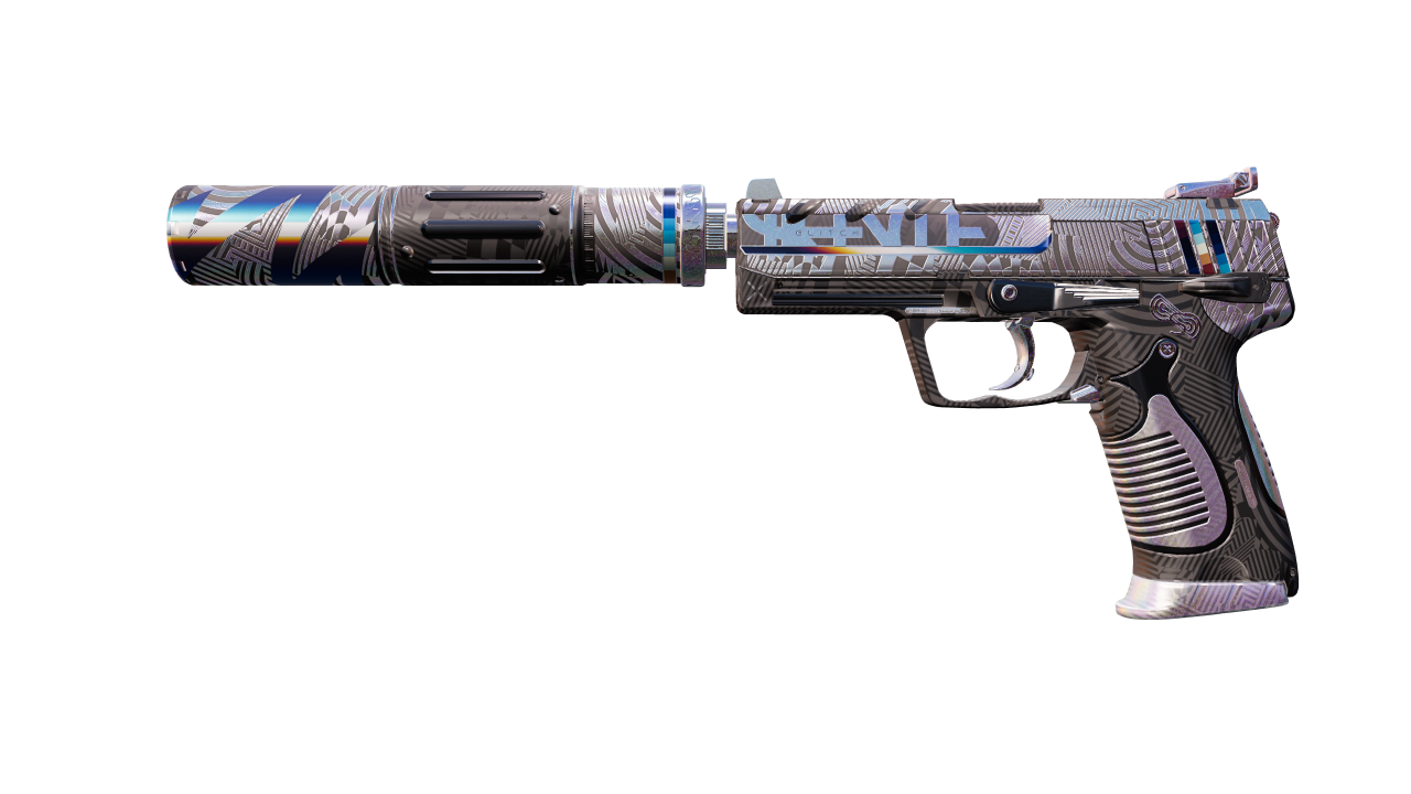 Front view of USP-S | Spiral Glitch