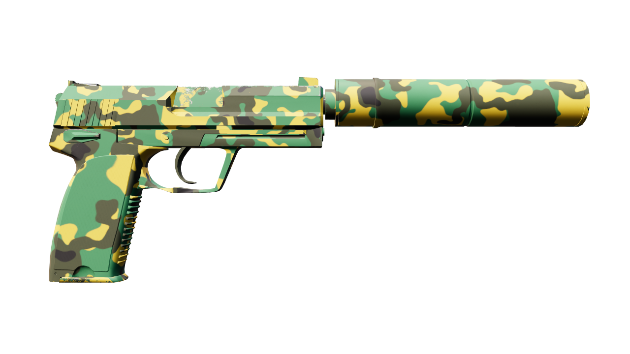 Back view of USP-S | Overgrowth
