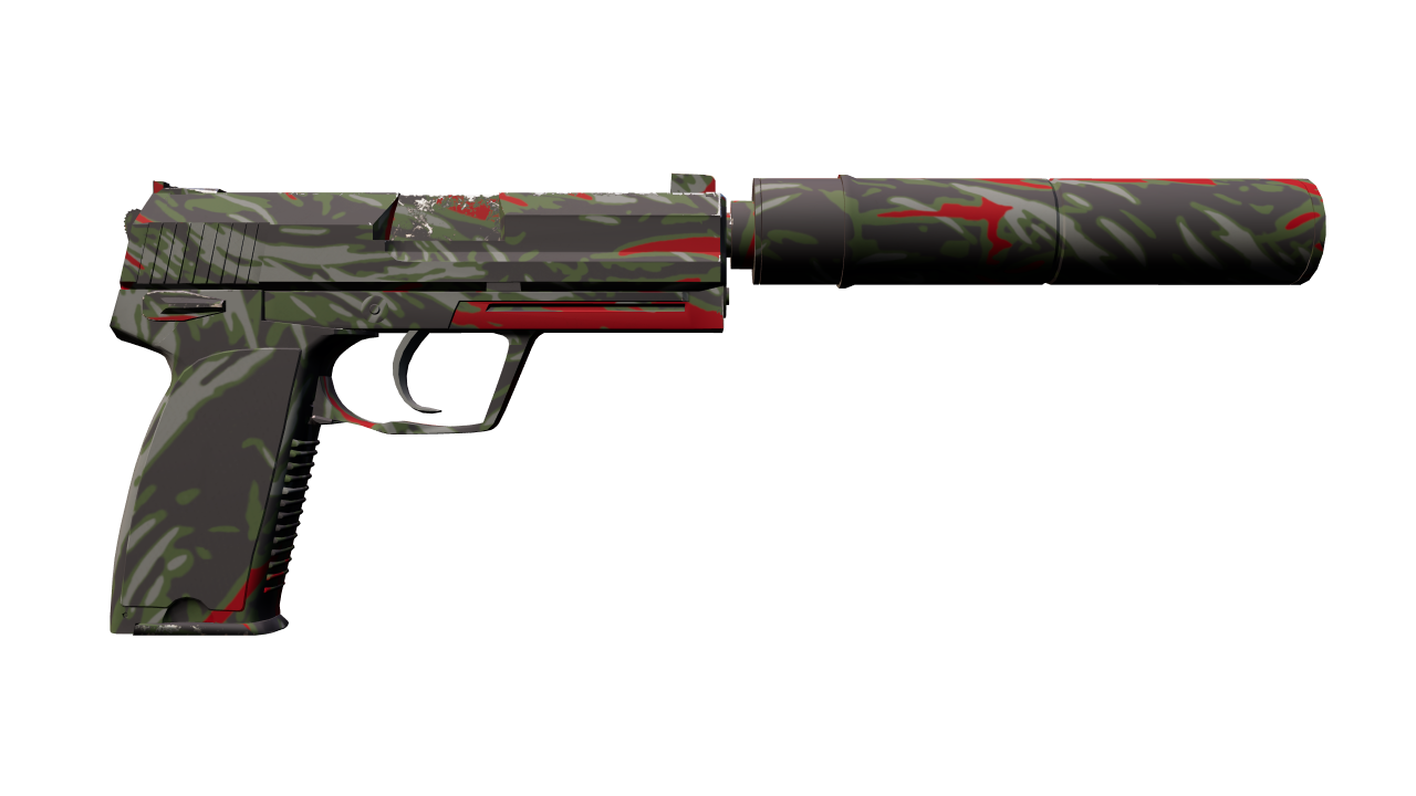 Back view of USP-S | Blood Tiger