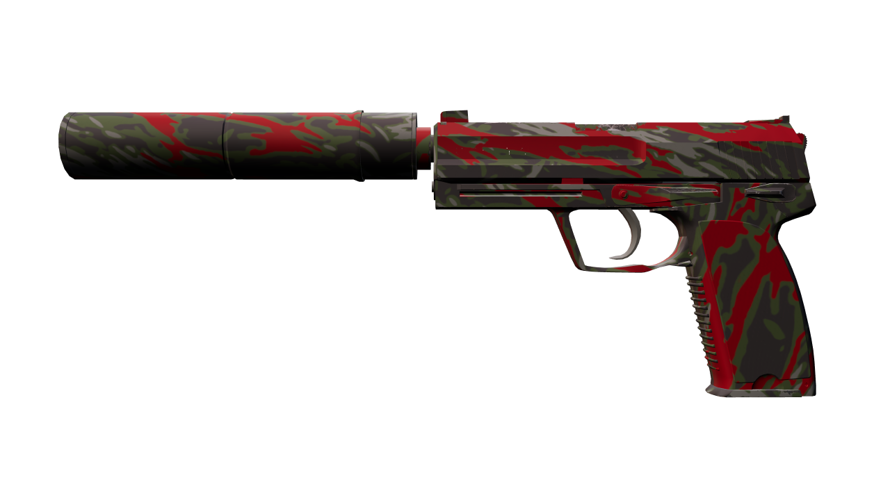 Front view of USP-S | Blood Tiger