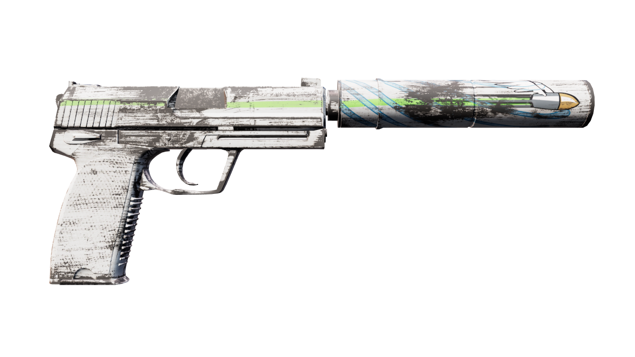 Back view of USP-S | Road Rash