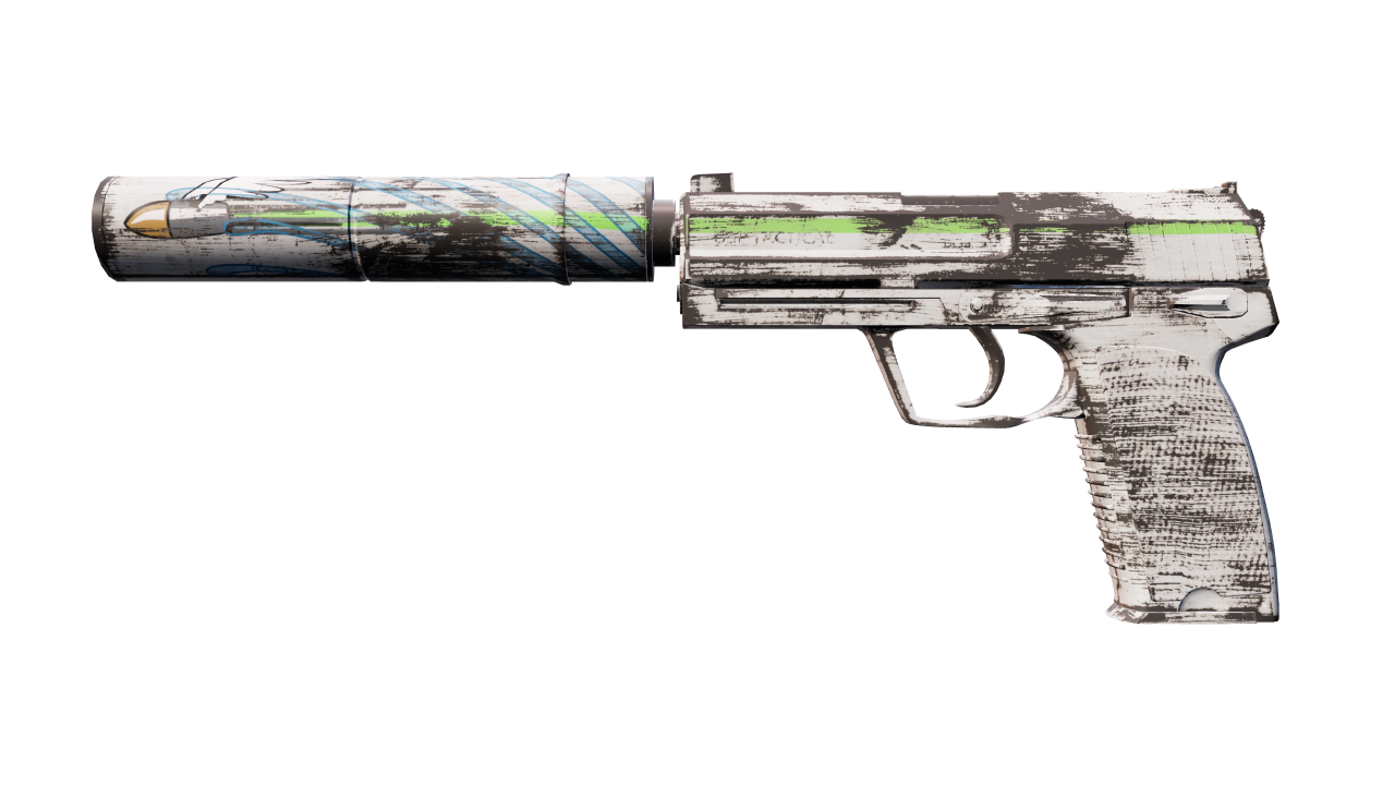 Front view of USP-S | Road Rash