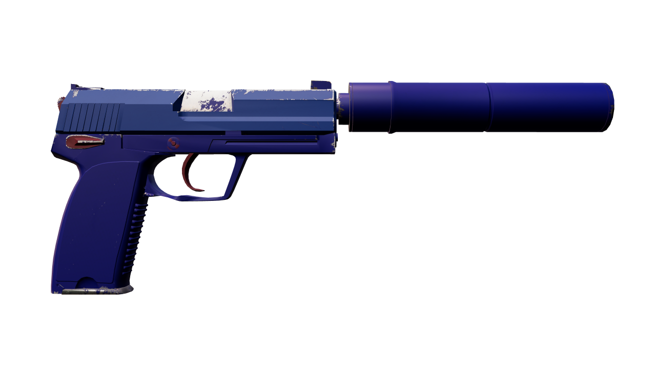 Back view of USP-S | Royal Blue