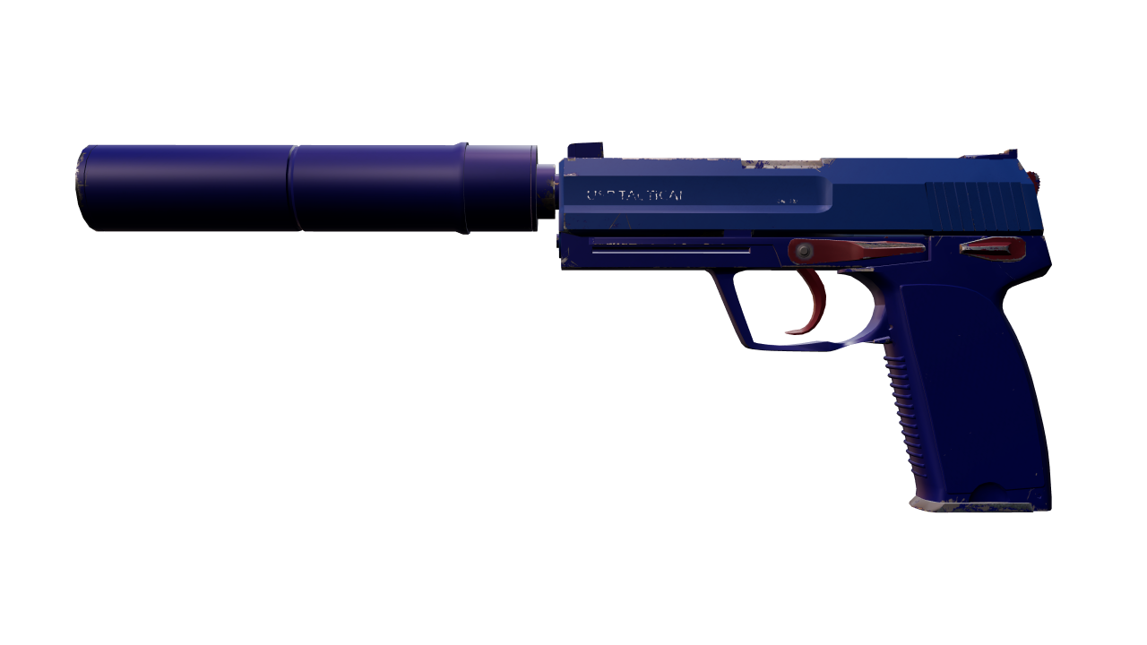Front view of USP-S | Royal Blue