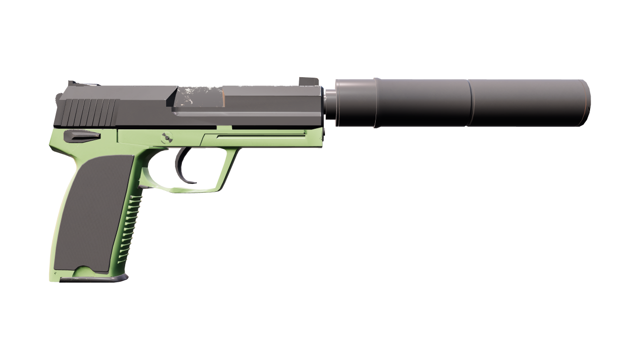 Back view of USP-S | Para Green