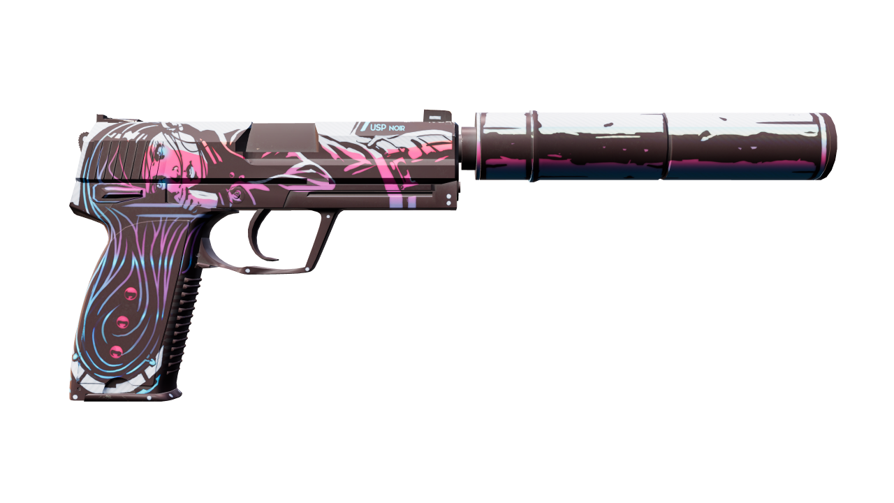 Back view of USP-S | Neo-Noir