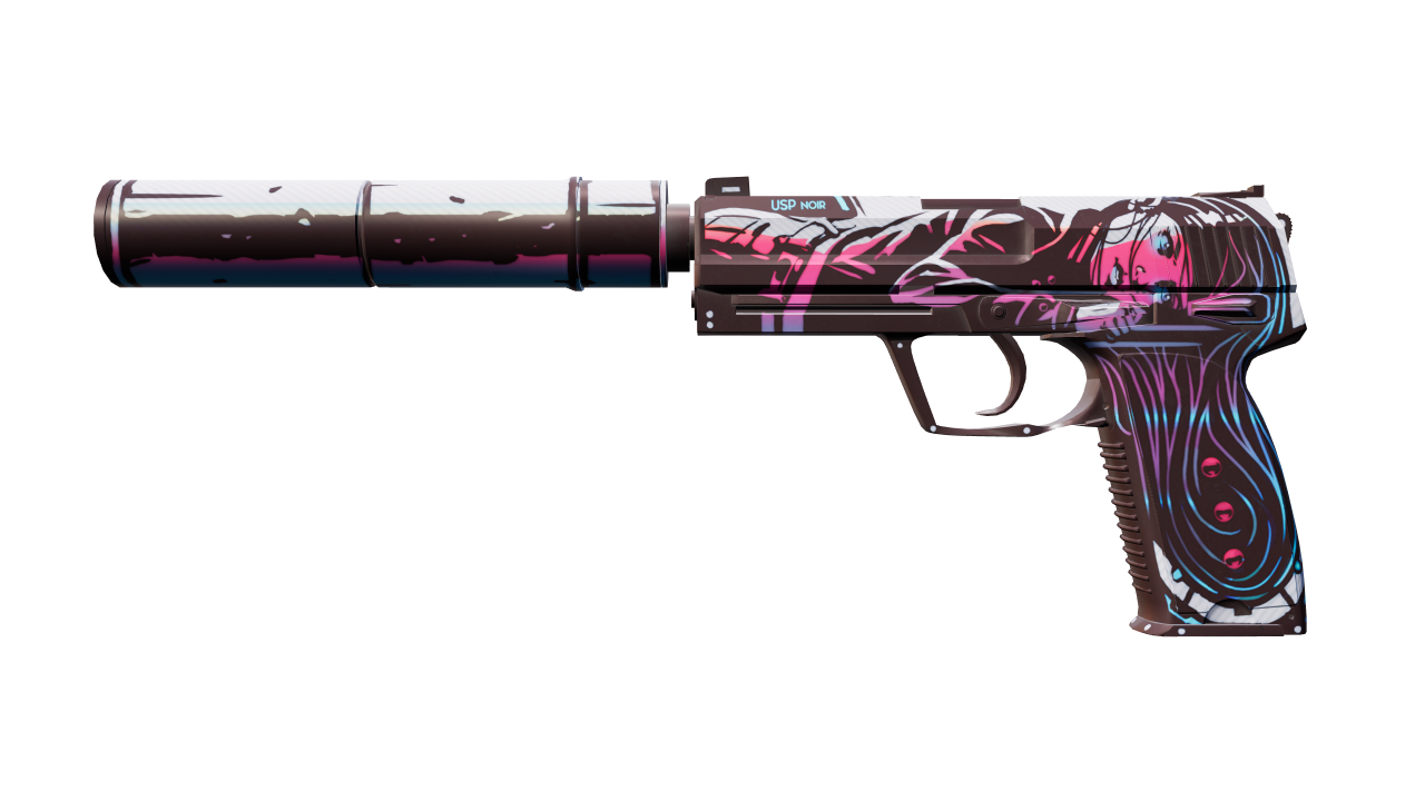 Front view of USP-S | Neo-Noir