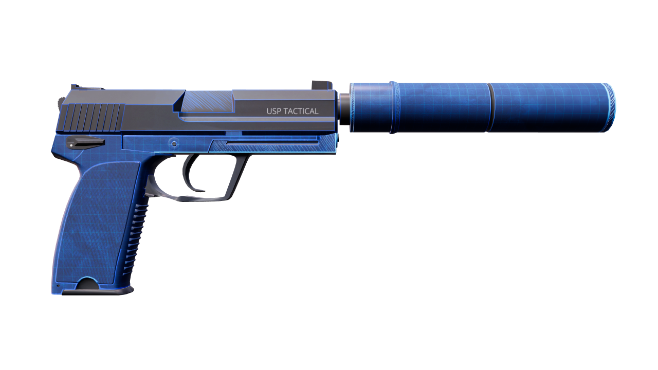 Back view of USP-S | Blueprint